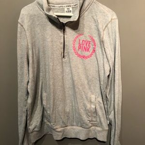 PINK zipper up turtle neck sweatshirt